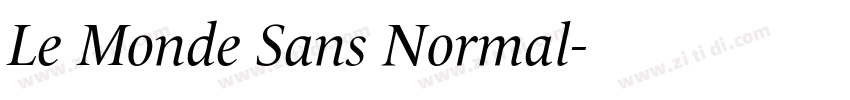 Le Monde Sans Normal字体转换